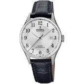 Festina Herreur F20007-1 Sølvfarvet/Læder Ø40 mm
