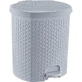 Keeeper affaldsspand til trin/tredd? tjark - 21 liter - nordic-grey - rattan-look - med pedal - 1 stk (1030413000000)
