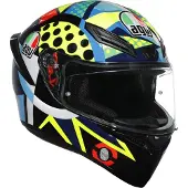 AGV K1 S Rossi vintertest 2020 Integralhjelm Sort/Gul/Blå/Grøn XL
