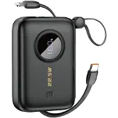 Dudao K14 10000mAh power bank with USB-C / Lightning cables - black - 10000 mAh