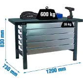 Simonwork (bancos De Trabajo) Bt6 5box Metalhylde 830x1200x730 Mm