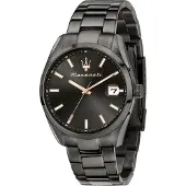 Maserati Herreur R8853151015 Attrazione Sort/Stål Ø43 mm