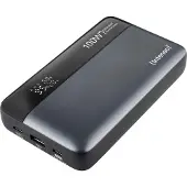 Intenso HE20000 - Powerbank - 20000 mAh - 100 Watt - 5 A - PD 3.1/PPS - 3 output-stikforbindelser (2 x USB-C, USB) - grå, sort