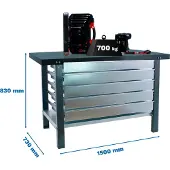 Simon Rack Simonwork (bancos De Trabajo) Bt6 Pro 5box Metalhylde 830x1500x730 Mm