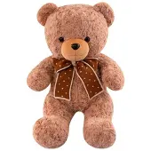 Leantoys Lean Toys Pliušinis žaislas - meškiukas su kaspinu, 45 cm