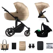 Kinderkraft universalus vežimėlis 3in1 PRIME 2 3IN1 MINK PRO SANDROSE BEIGE, KSPRIM02BEG300I