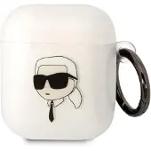 Karl Lagerfeld Transparent AirPods 1 Etui Karl's Head