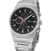 Jacques Lemans Herreur 1-1734A Manchester Sort/Stål Ø43 mm