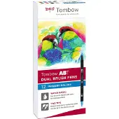 Tombow Marker ABT Dual Brush 12P-1 basis farver (12 stk.)