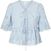Y.A.S Cornelia 2/4 Tie Top Kortærmet Bluse