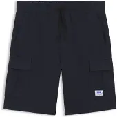HUGO Shorts med relaxed fit i stribet bomulds-ripstop