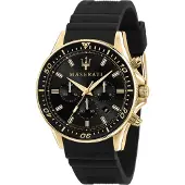 Maserati Herreur R8871640001 Sfida Sort/Gummi Ø44 mm
