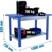 Simon Rack Simonwork (bancos De Trabajo) Bt6 Pro Box Arbejdsbord 830x1500x730 Mm