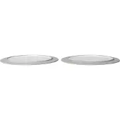 Ferm Living Sonae tallerken 2-pak Grey-white, Ø25 cm