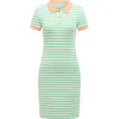 Ragwear Kjole 'Colaro' turkis / lyseorange / hvid