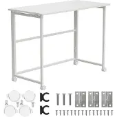 Macleans foldebord MC-1250W, hvid, mobil, 100x50cm, maks 50kg