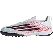 Adidas F50 League Laceless TF Lamine Yamal - Hvid/Sort/Rød Børn - Turf (TF), størrelse 30