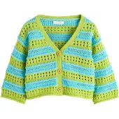Next Cardigan lyseblå / lysegrøn