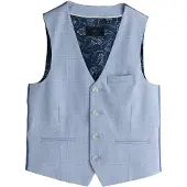 Next Vest lyseblå / hvid