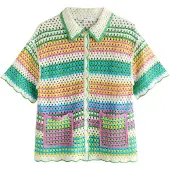 Next Cardigan azur / grøn / eosin / uldhvid