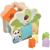 Small Foot Shape-Fitting Cube House Jungle Friends