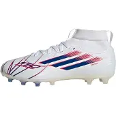 Adidas F50 Sparkfusion League Mid Cut FG/AG Icon Takeover - Hvid/Konge blå/Rød Pige, størrelse 30