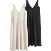 The Set Kjole beige / sort