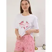 Trendyol Shorty grøn / mørk pink / rød / hvid