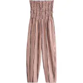 Next Jumpsuit brun / lyserød / hvid