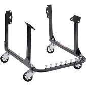 Vevor motorstativ, 750 LBS (340 KG) lasteevne motormotorstativ, kraftig stålmotorholder med 4 drejelige hjul og 4 krogpositioner, velegnet til BB-CHEVY og GEN-1 SB-CHEVY motorer