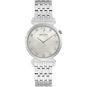 Bulova Dameur 96P216 Classic Hvid/Stål Ø30 mm