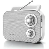 Muse M-051 RW, Bærbar, Analog, FM, MW, Hvid, Dreje, Vekselstrøm/batteri