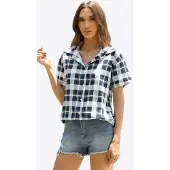 Imily Bela Bluse marin / opal / hvid