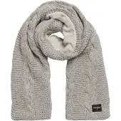 Superdry Superdrytil kvinder. W9310068A Gråt strikket ottendedels-tørklæde (OSFA), Casual