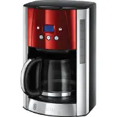 Russell Hobbs Luna 23240-56 - Kaffemaskine - 12 kopper - solrød/rustfrit stål