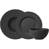 Villeroy & Boch 1042398950, 2 person(er), Porcelæn, Sort, Rund, 27,1 cm, 6 stk