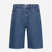 Solid Herre Sdomidt Løstsiddende Denim Shorts Middle Blue Denim