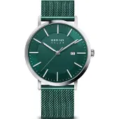 Bering Herreur 15439-808 Solar Grøn/Stål Ø40 mm