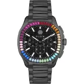 Philipp Plein Herreur PWSAA0723 High-Conic Sort/Stål Ø44 mm