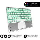 Subblim Smart Backlit Bluetooth Touchpad Trådløst Tastatur Spansk