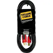 Yellow cable N01-5 - USB a/b kabel 5m.