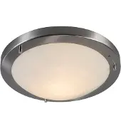QAZQA Moderne loftslampe stål 31 cm IP44 - Yuma