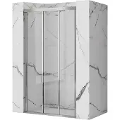 REA Brusedør Alex 100 x 190 cm glas/profil krom