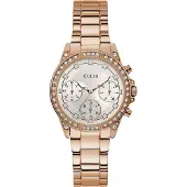 GUESS Dameur W1293L3 Hvid/Rosaguldtonet stål Ø36 mm