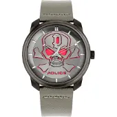 Police Herreur PL15714JSU.61 Bleder Grå/Læder Ø44 mm