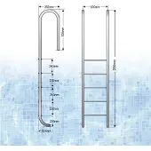 AstralPool Muro Aisi304 Poolstige 5 Trin
