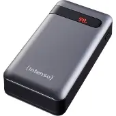 Intenso PD20000 - Powerbank - 20000 mAh - 3 A - PD, QC 3.0 - 2 output-stikforbindelser (USB, USB-C) - på kabel: USB-C - antracit (sort)