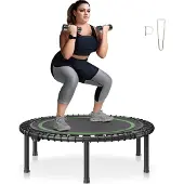 Vevor Sammenklappelig Mini Trampolin, 40 Tommer Fitness Rebounder, Maks. Belastning 330 lbs Træningstrampolin, Stabil &amp; Stille Indendørs Lille Træningstrampolin, Mini Trampolin til Voksne Indendør