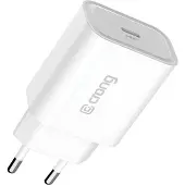 Crong USB-C Rejseoplader - USB-C Strømforsyning 20W Vægoplader (Hvid)