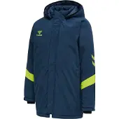 Hummel Lead Træner Jakke - Navy/Grøn Børn, størrelse 116 cm